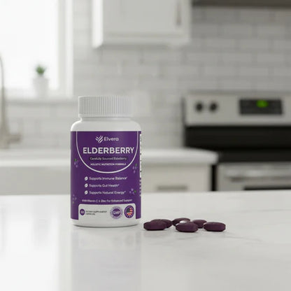Elvera- Complejo para el Apoyo de la Salud Intestinal con Saúco, Zinc y Vitamina C