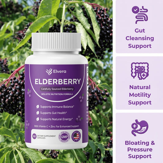 Elvera Gut Support Complex with Elderberry, Zinc & Vitamin C